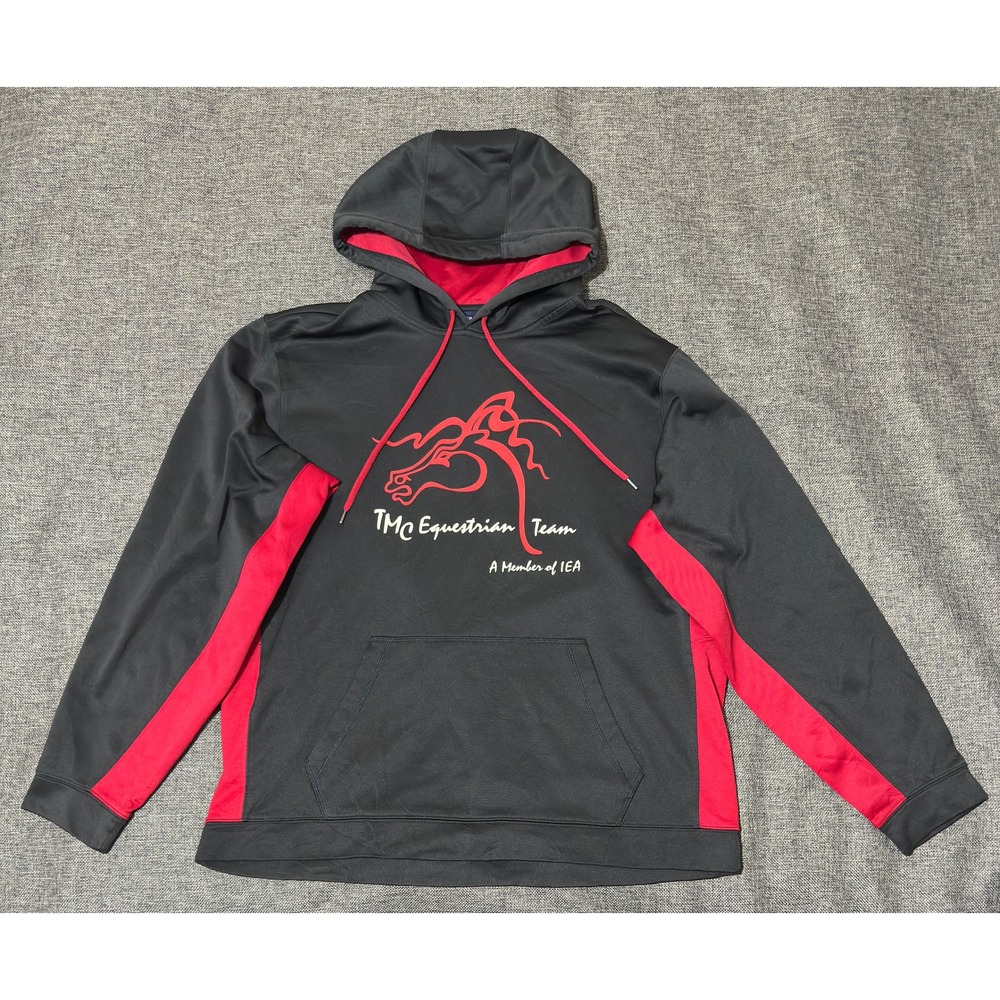 Sport-Tek Mens XL Hoodie TMC Equestrian Team IEA Black Red